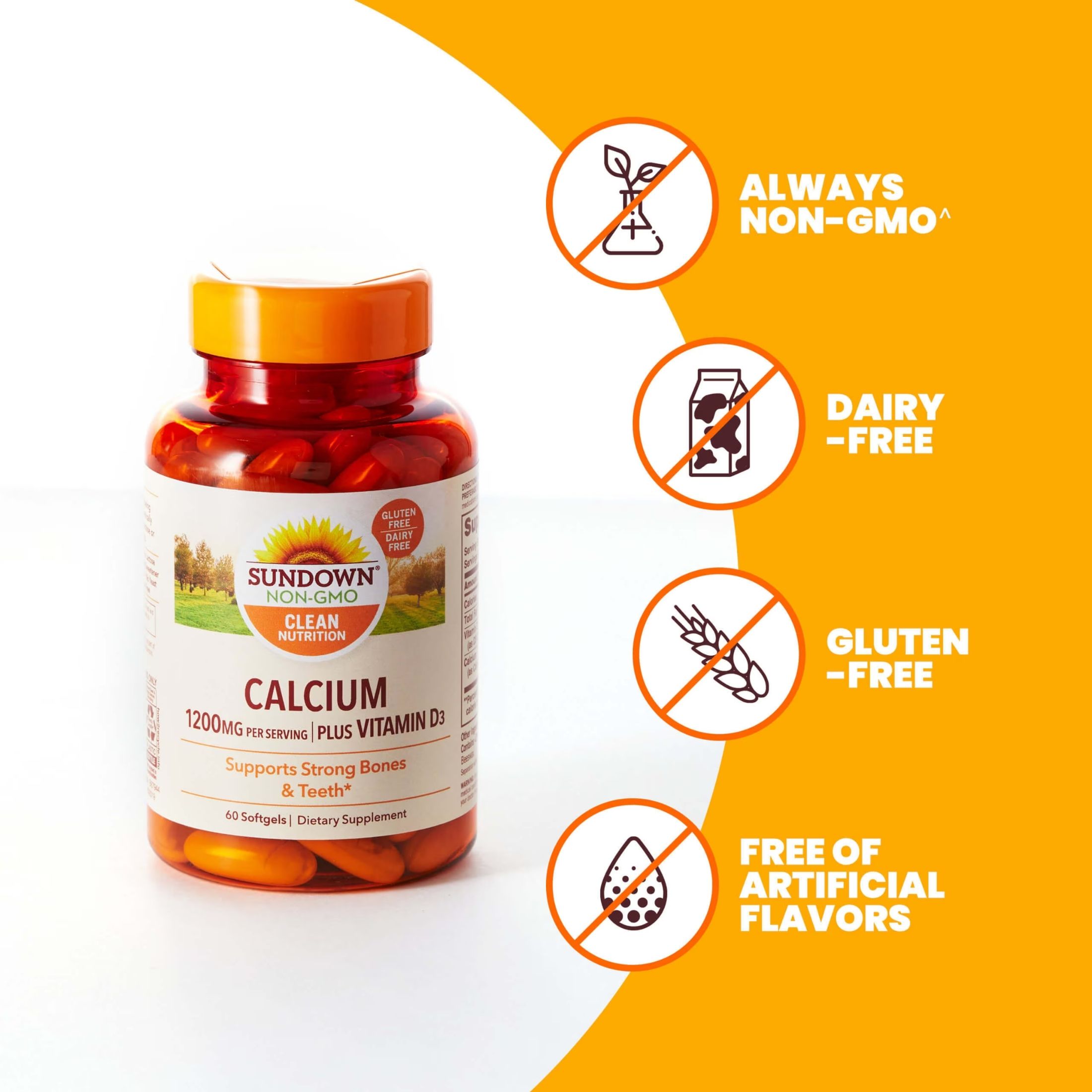 Sundown Naturals Calcium Plus Vitamin D3 1200 Mg Softgels
