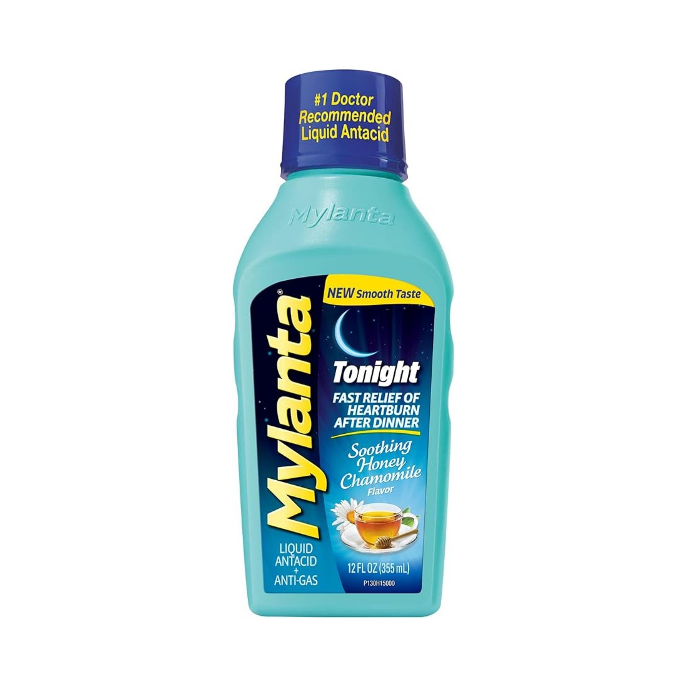 Mylanta Tonight Soothing Honey Chamomile Flavor Liquid Antacid + Anti Gas 12 Fl Oz
