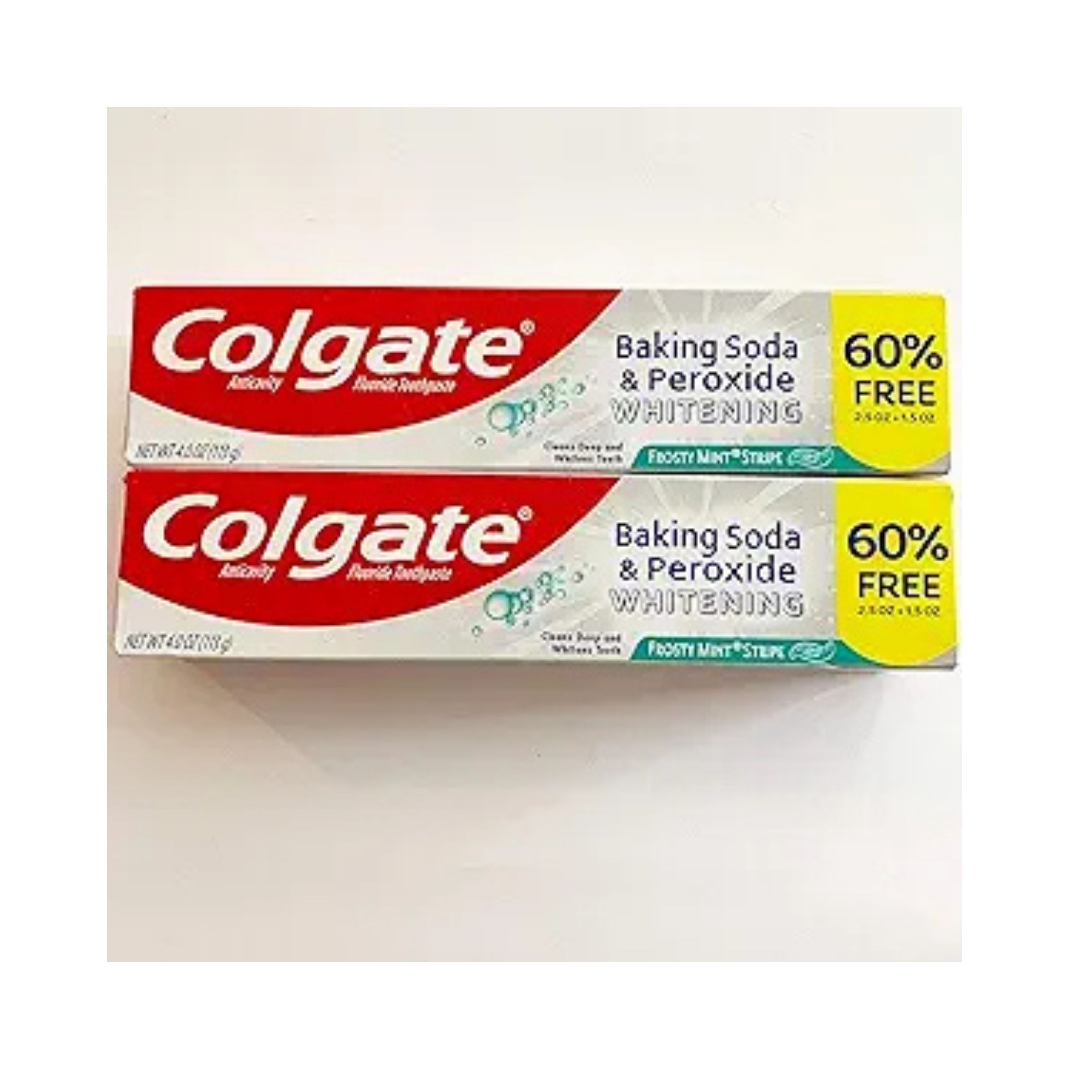 Colgate Gel Anticavity Fluoride, Baking Soda & Peroxide Whitening Frosty Mint Stripe Toothpaste 6 Oz