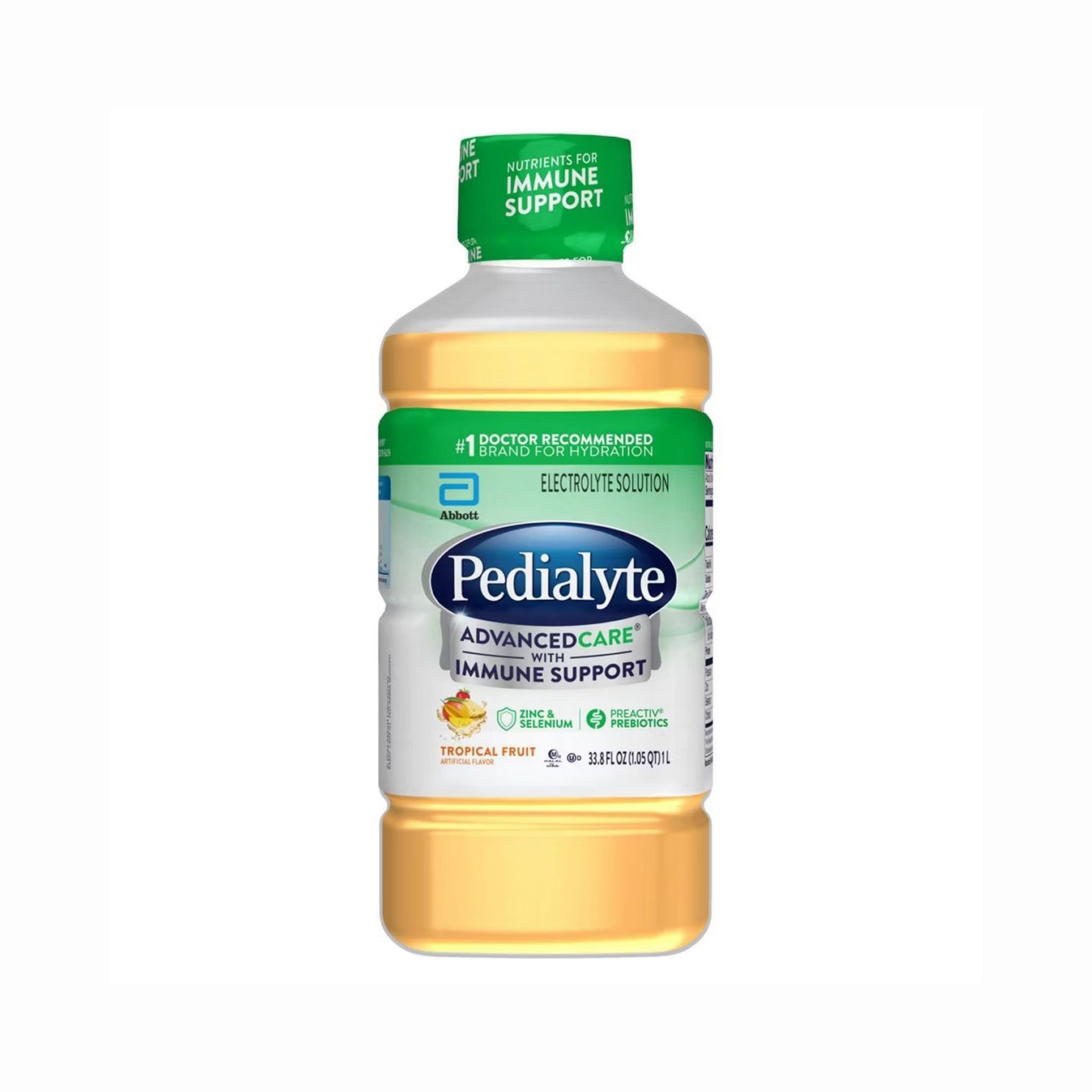 Pedialyte Advanced Care Tropical Fruit Electrolyte Solution, 33.8 Fl Oz