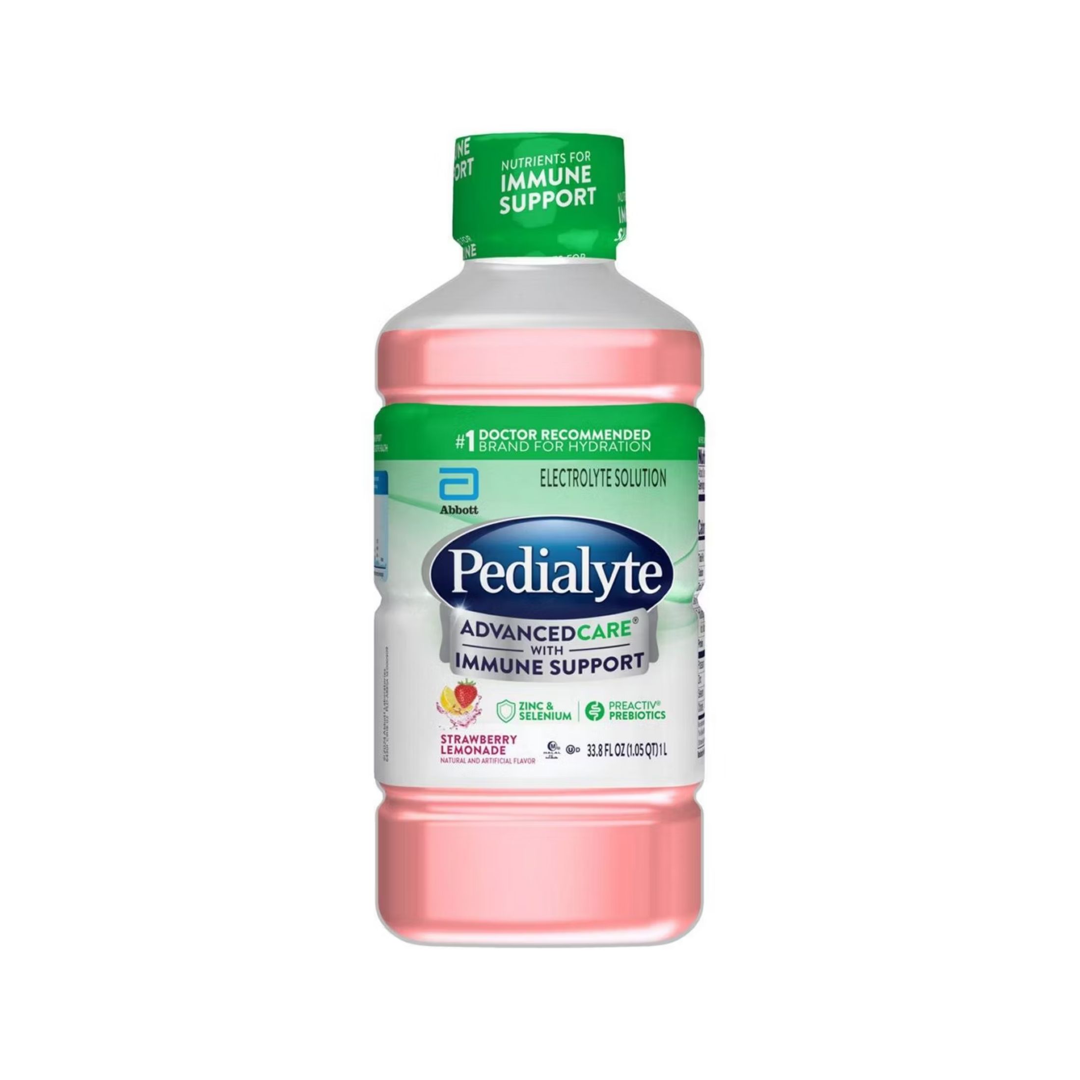 Pedialyte Strawberry Lemonade Electrolyte Solution 33.8 Fl Oz Bottle