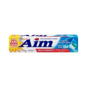 Aim Gel Toothpaste, Anticavity Fluoride, Ultra Mint, Value Pack
