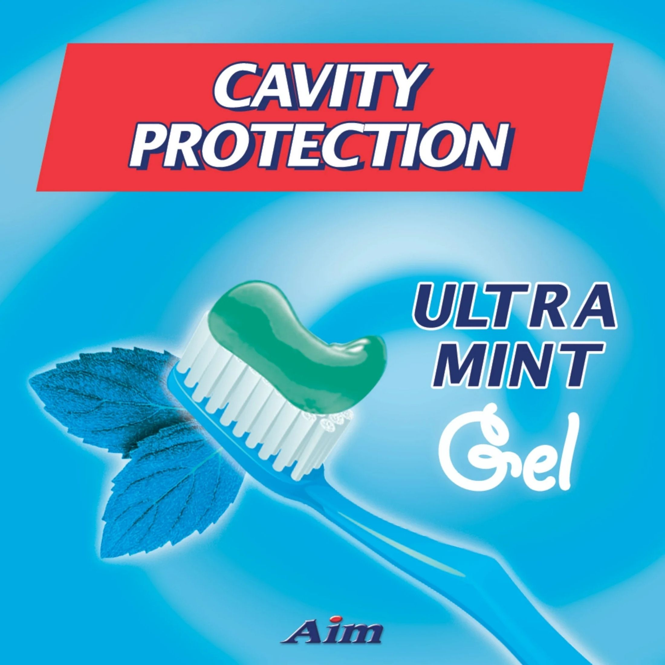 Aim Gel Toothpaste, Anticavity Fluoride, Ultra Mint, Value Pack