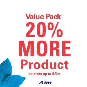 Aim Gel Toothpaste, Anticavity Fluoride, Ultra Mint, Value Pack