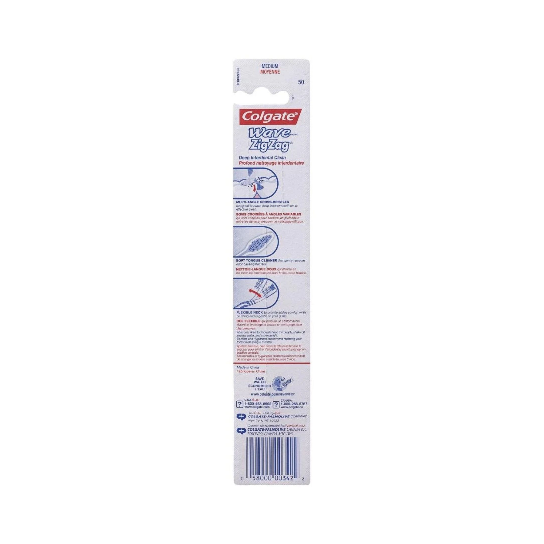 Colgate Palmolove USA Toothbrush Wave Zig Zag Med 50