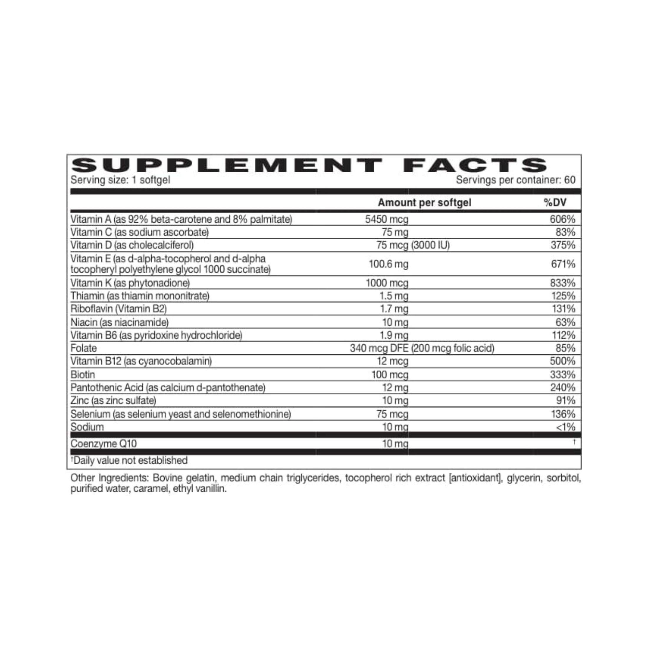 DEKA's Plus Multivitamin Supplement Softgels