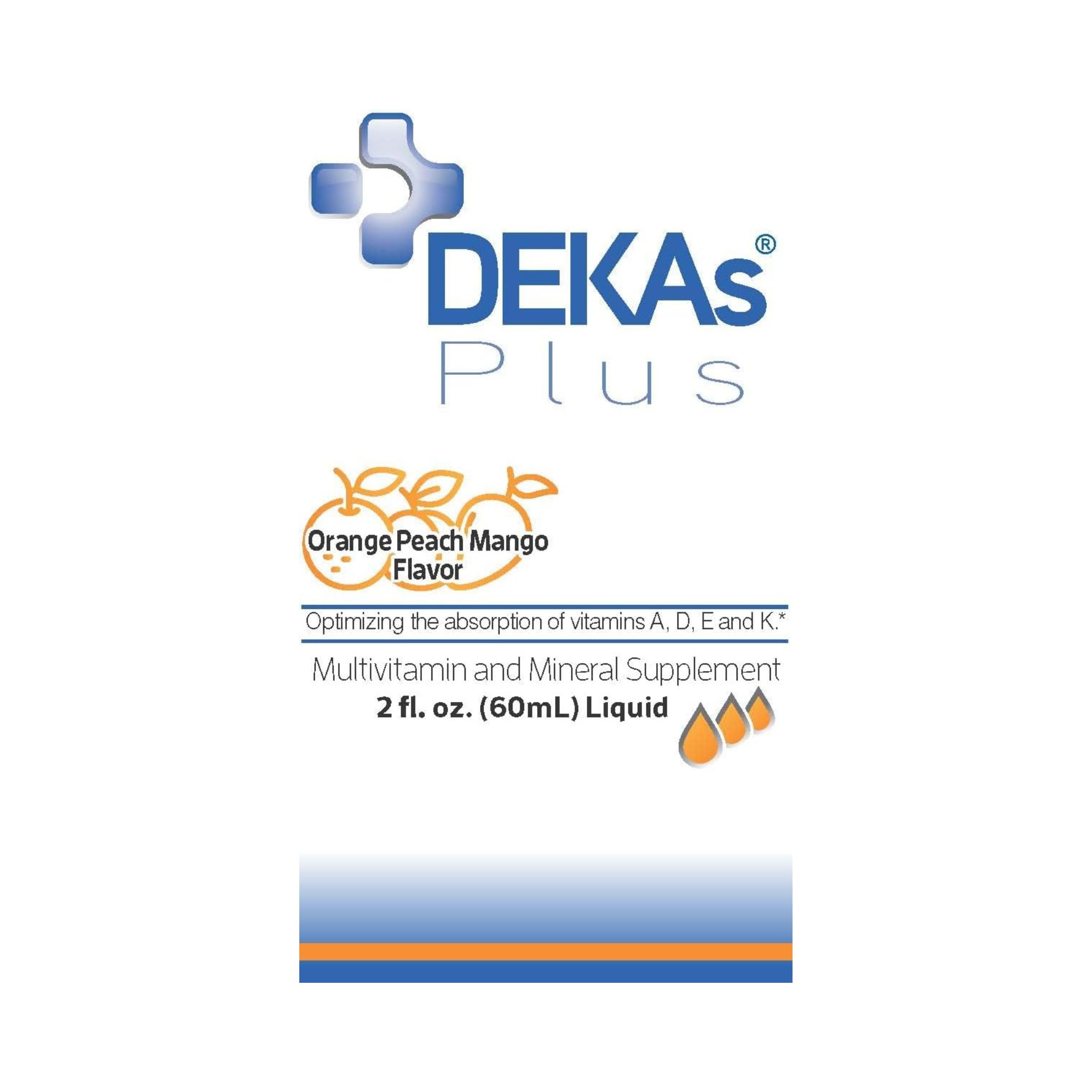 Dekas Plus Multivitamin Supplement Liquid, 2 Fl. Oz