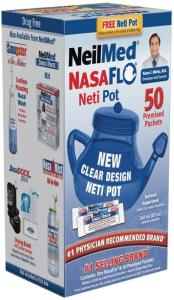 NeilMed NasaFlo Neti Pot Nasal Wash System With Refill Packets