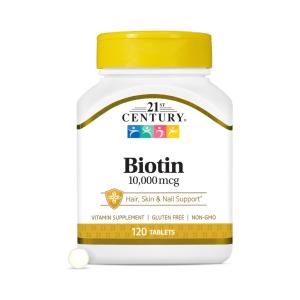 21st Century Biotin, Ultra Potency, 10,000 Mcg, Tablets