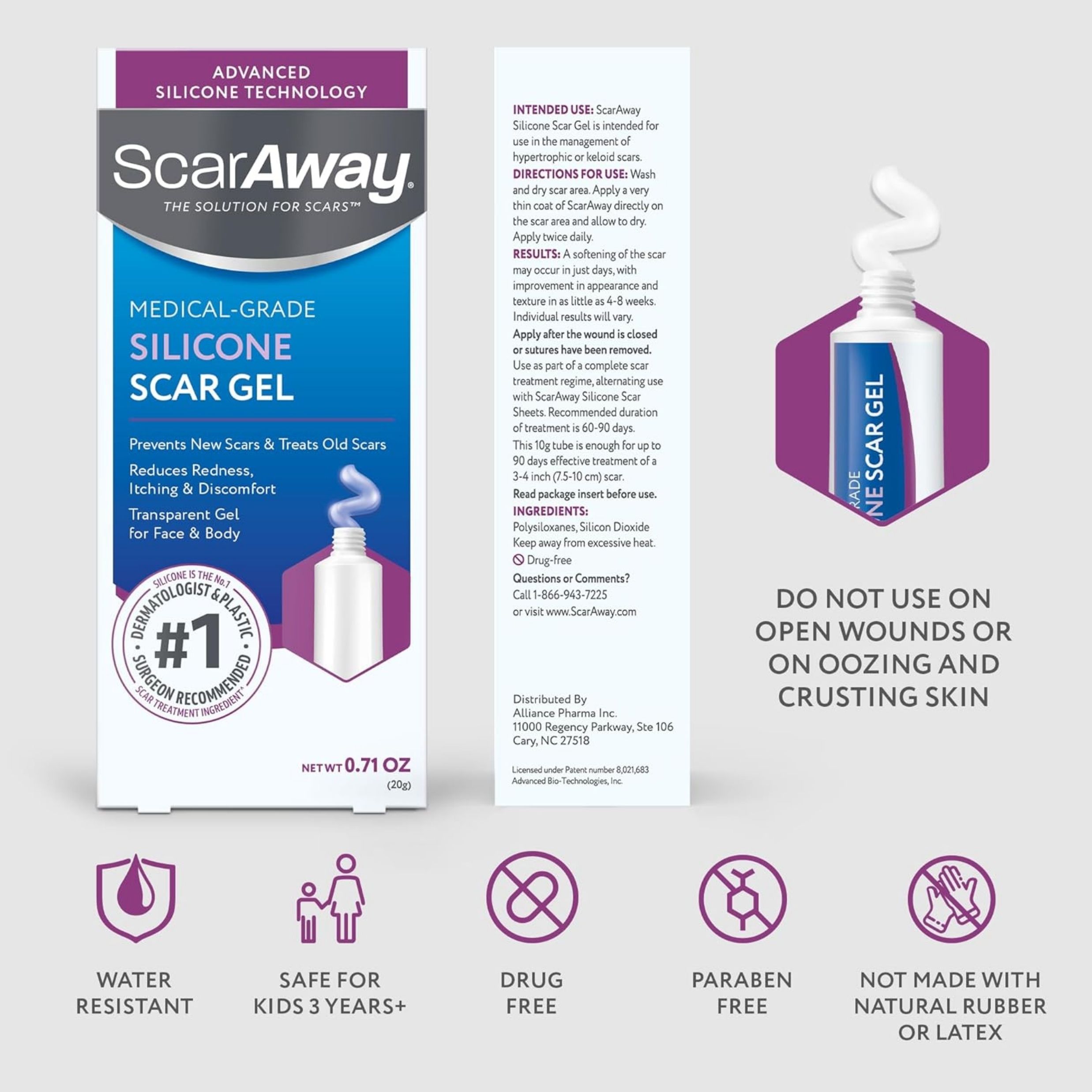 ScarAway Gel, 100% Silicone,0.35oz