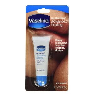 Vaseline Cb750000 Lip Therapy,0.35 Oz., Unscented, Tube, Pk72
