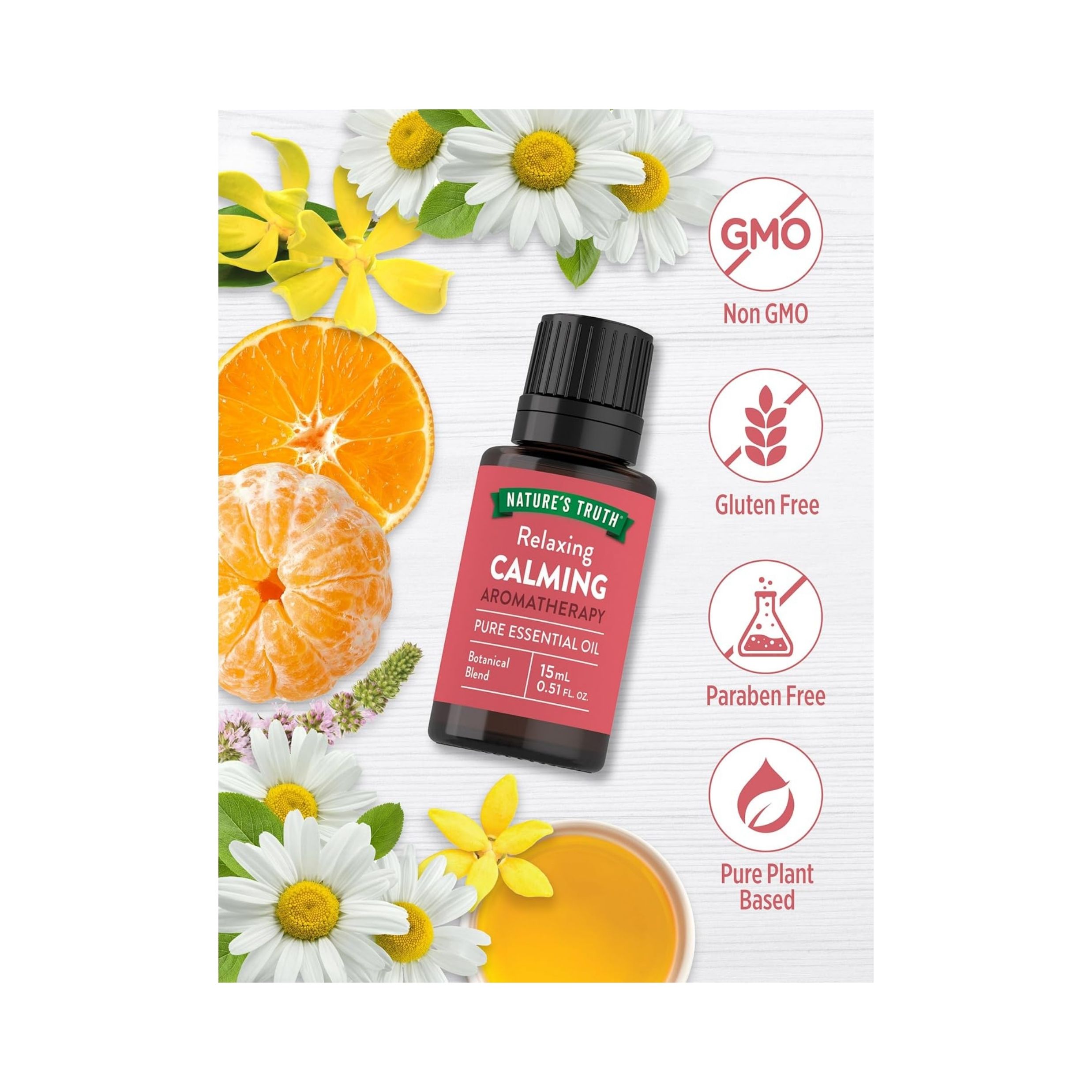 Nature's Truth Essential Oil, Pure, Calming, Relaxing, Botanical Blend 0.51 Fl Oz