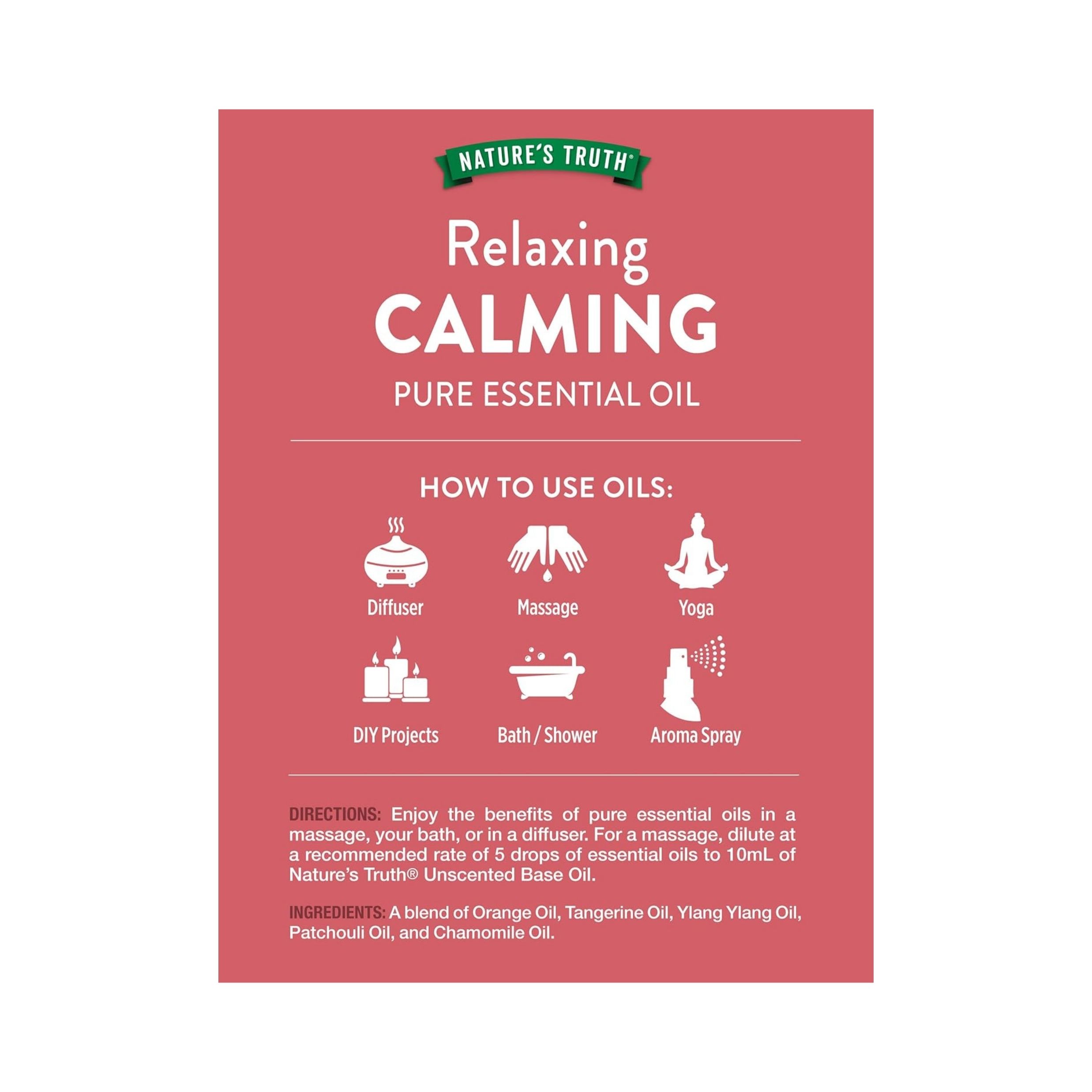 Nature's Truth Essential Oil, Pure, Calming, Relaxing, Botanical Blend 0.51 Fl Oz