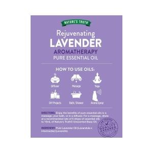 Nature's Truth Pure Essential Oil, Aromatherapy, Lavender, 0.51 Fl Oz