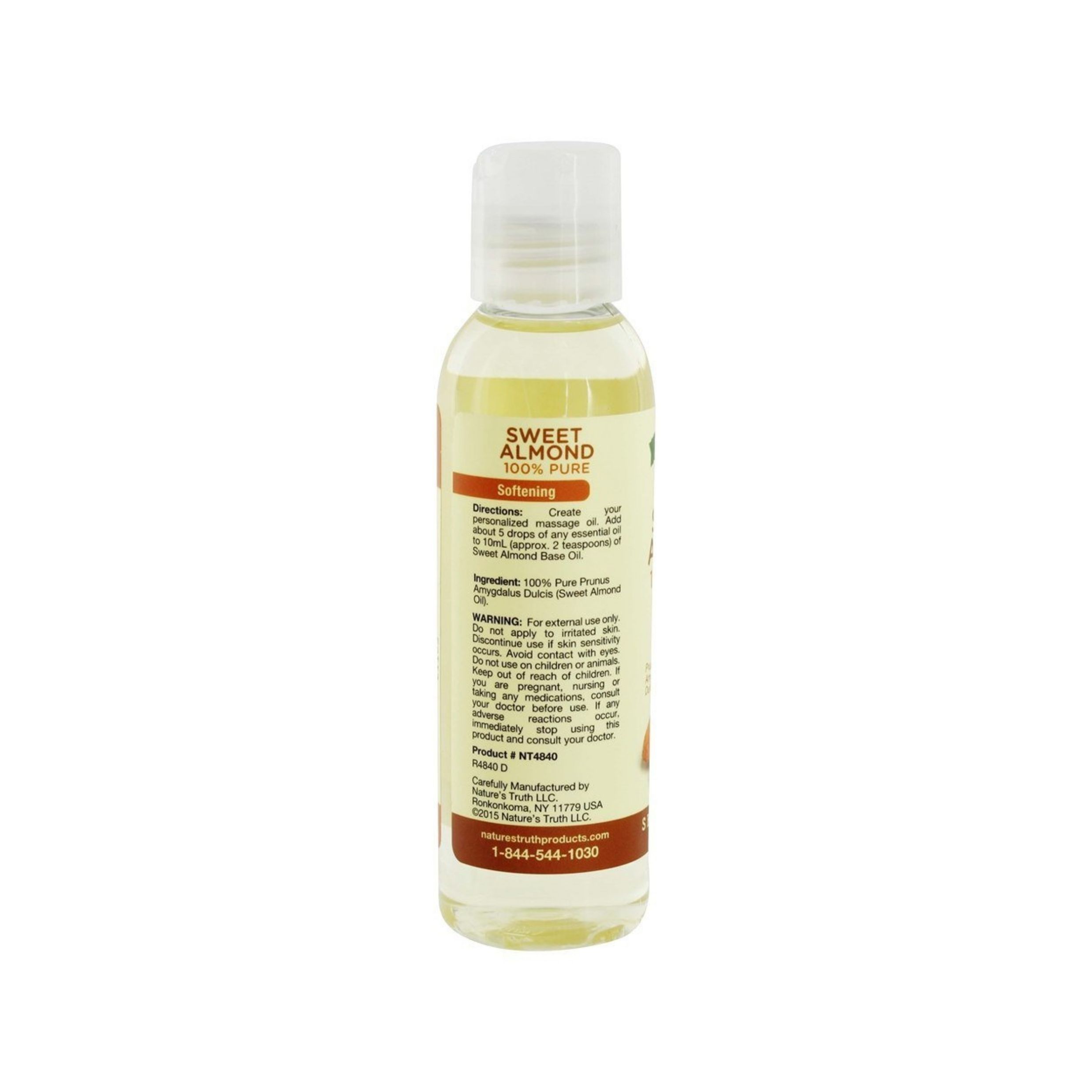 Nature's Truth Skin Care Oil, Softening, Sweet Almond, Aromatherapy 4 Fl Oz