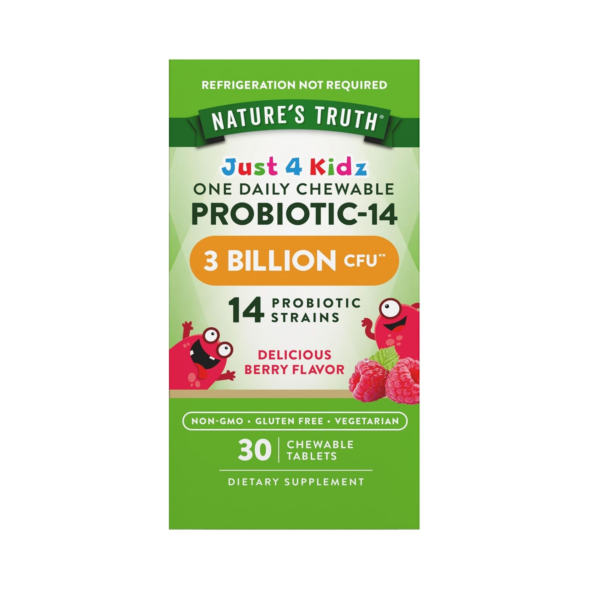 Nature's Truth Probiotic 14, Just 4 Kidz, Chewable Tablets, Natural Berry Flavor