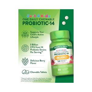 Nature's Truth Probiotic 14, Just 4 Kidz, Chewable Tablets, Natural Berry Flavor