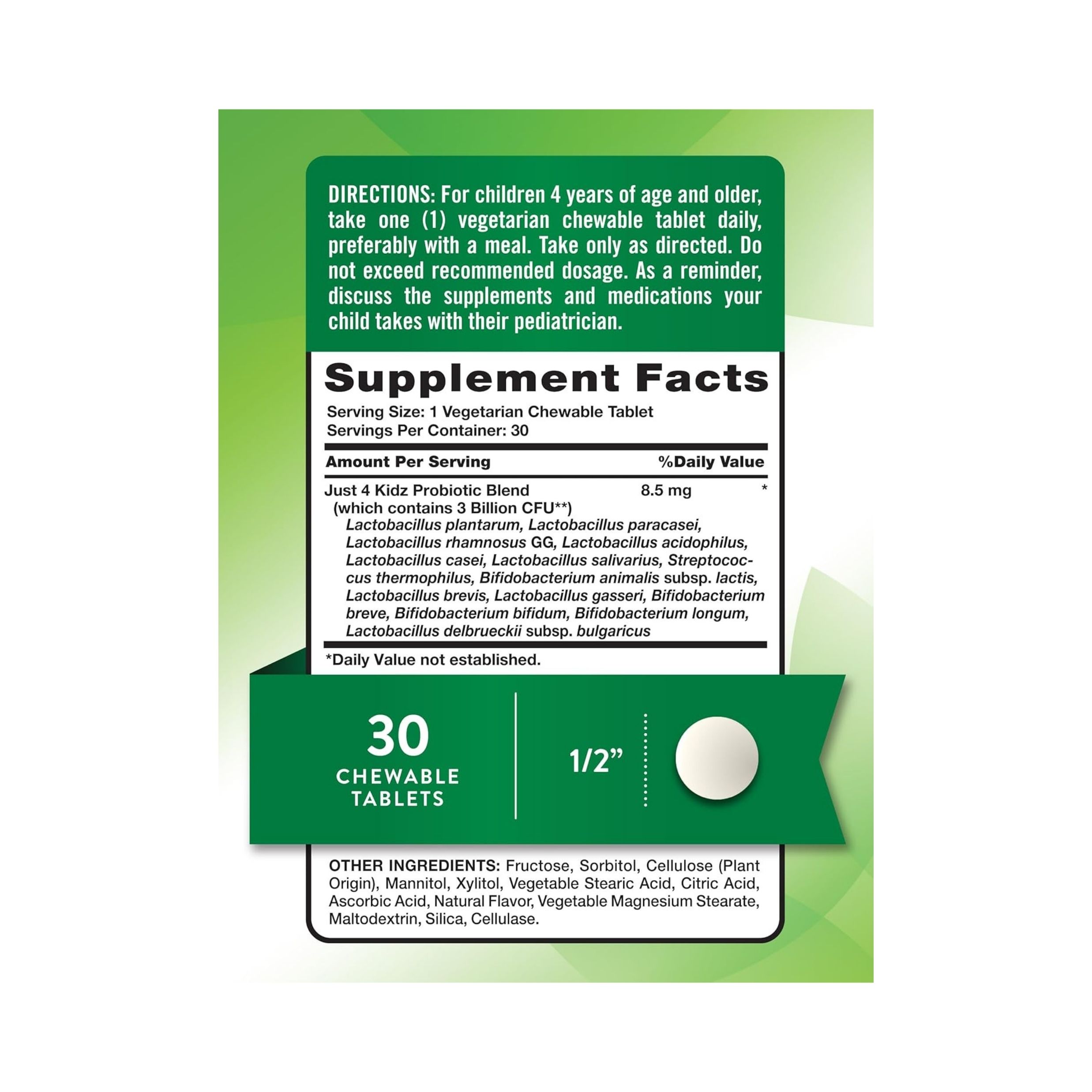 Nature's Truth Probiotic 14, Just 4 Kidz, Chewable Tablets, Natural Berry Flavor