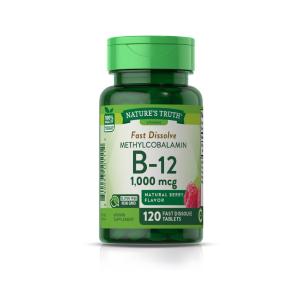 Nature's Truth Vitamin B-12, Sublingual, 1000 Mcg, Fast Dissolve Tabs, Natural Berry Flavor