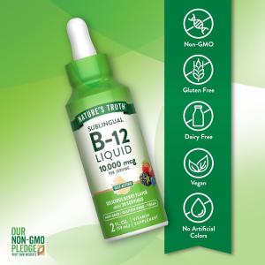 Nature's Truth Vitamin B 12, Sublingual, 1000 Mcg, Liquid, Delicious Berry Flavor 2 Fl Oz
