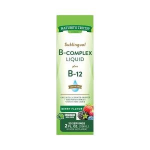 Nature's Truth Sublingual B Complex Liquid Plus B-12 Natural, Berry Flavor, 2 Oz