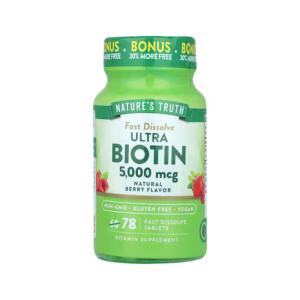 Nature's Truth Biotin, Ultra, Fast Dissolve, 5000 Mcg, Tablets, Natural Berry Flavor