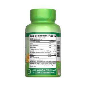 Nature's Truth Natural Orange Flavor Chewable Tablets 1000 Mg Plus Wild Rose Hips Vitamin C