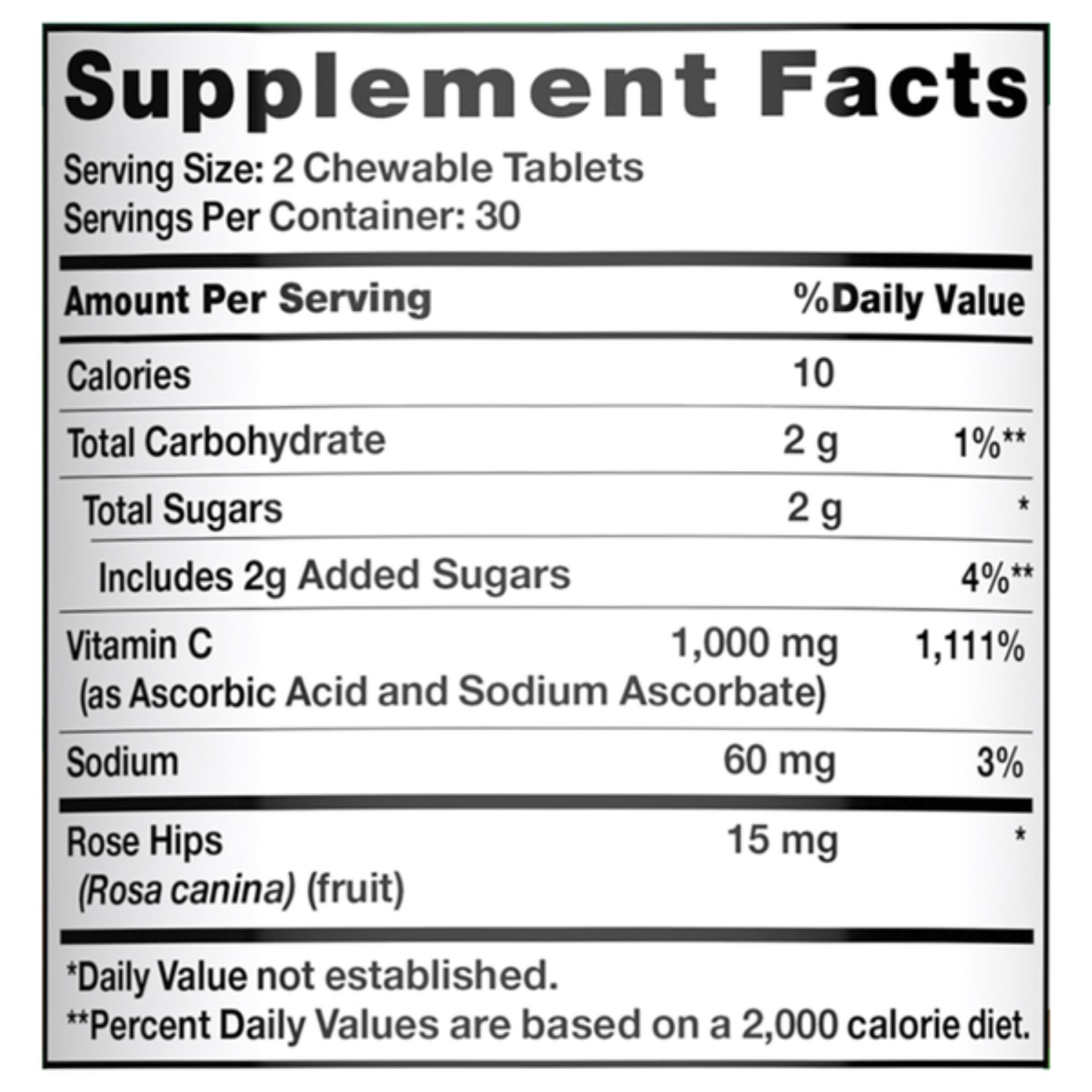 Nature's Truth Natural Orange Flavor Chewable Tablets 1000 Mg Plus Wild Rose Hips Vitamin C