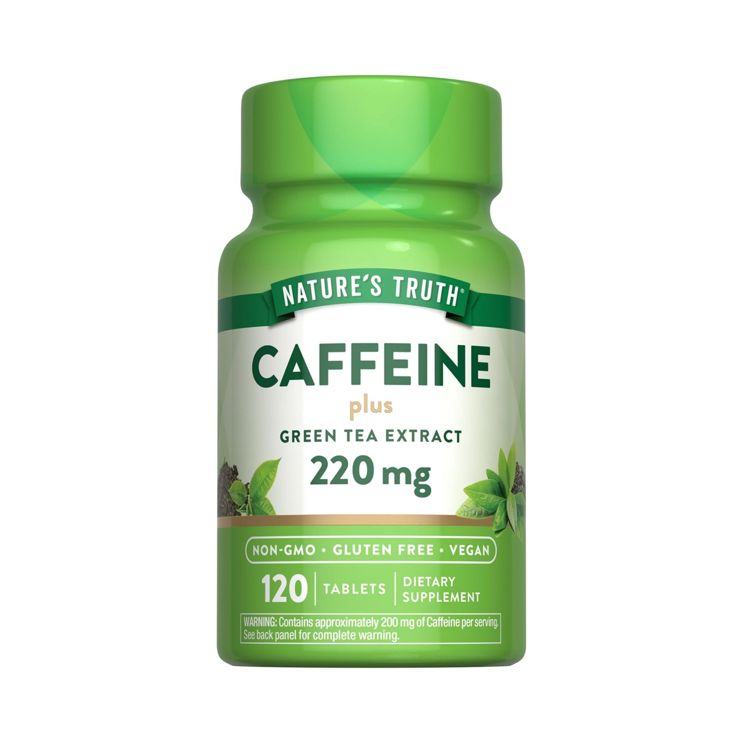 Nature's Truth Caffeine 200 Mg Plus Green Tea Extract Tablets