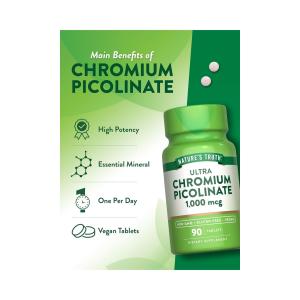 Nature's Truth Ultra Chromium Picolinate, 1.000 Mcg, 90 Tablets
