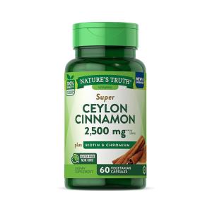 Nature's Truth Super Ceylon Cinnamon 2,500 Mg Plus Biotin & Chromium
