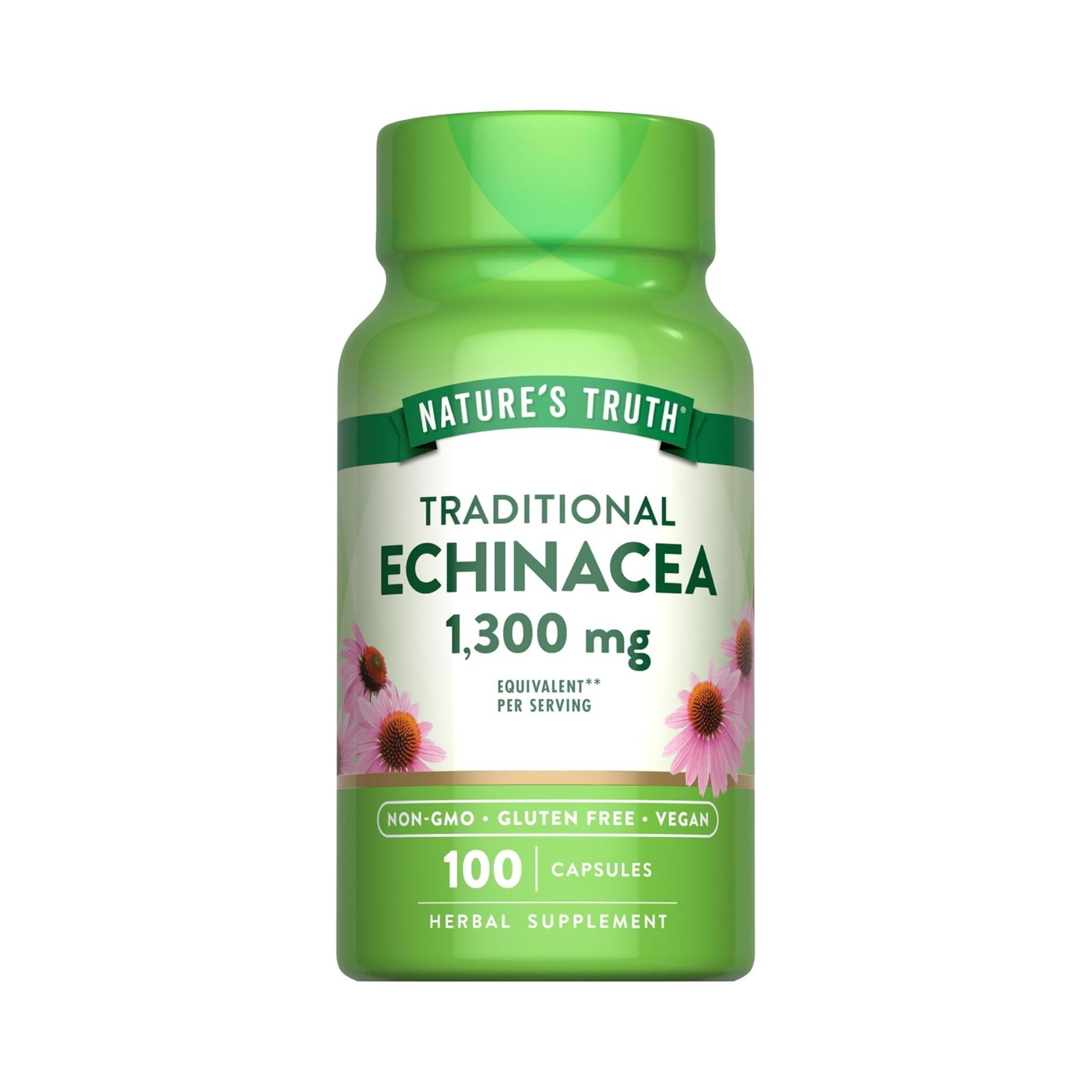 Nature's Truth Echinacea, 1300 Mg, Vegetarian Capsules