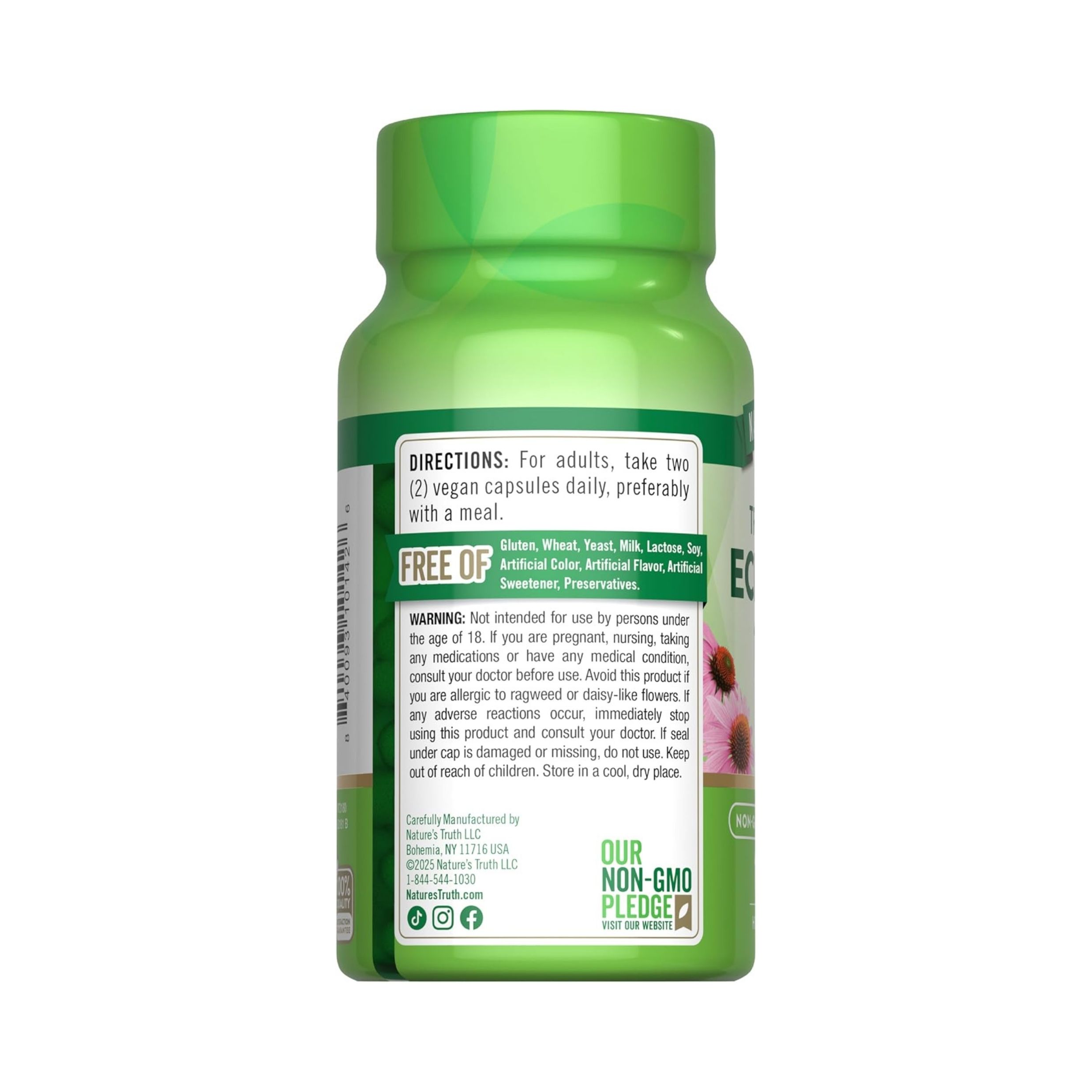 Nature's Truth Echinacea, 1300 Mg, Vegetarian Capsules