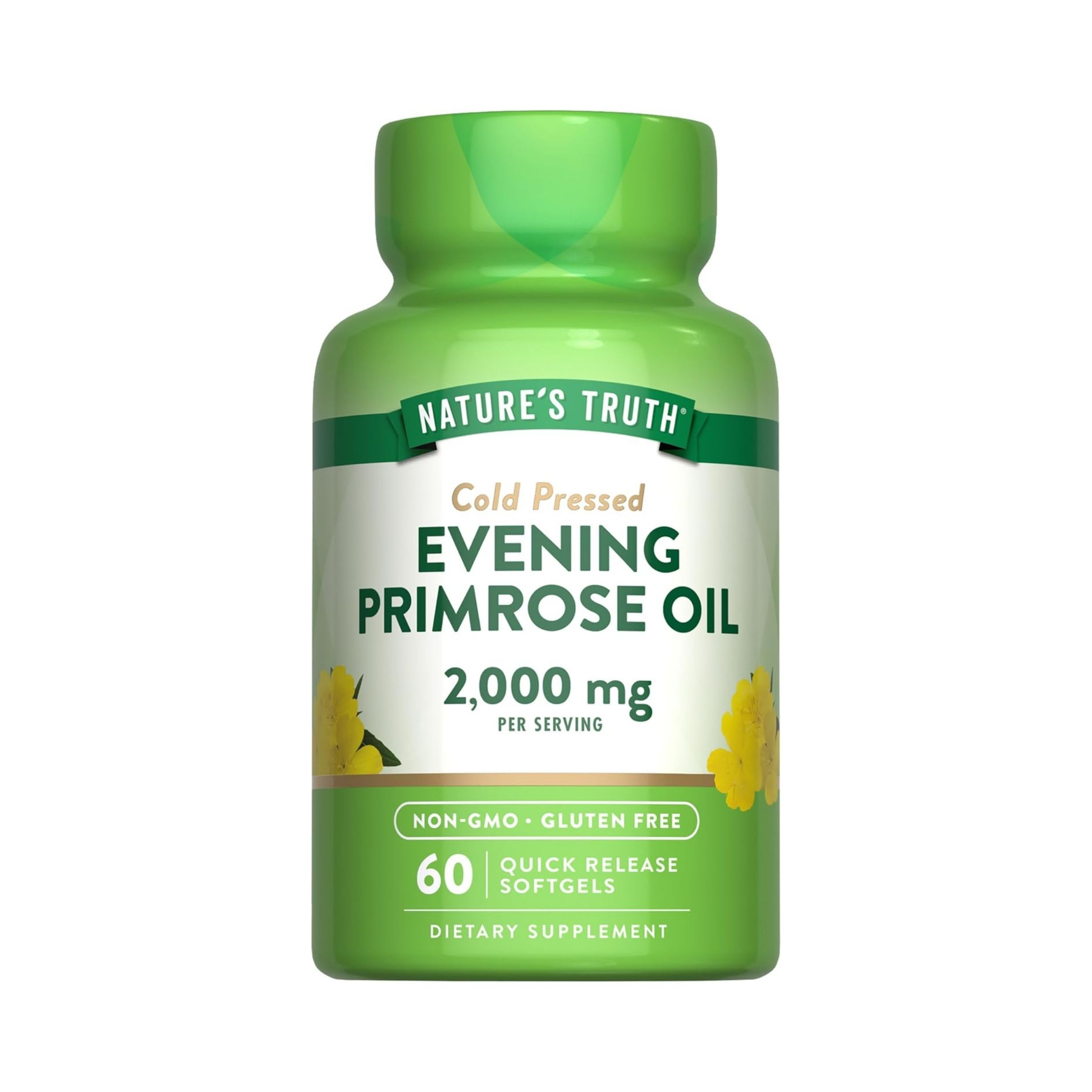 Nature's Truth Evening Primrose Oil 2,000mg Cold Pressed Quick Release Softgels 60ct