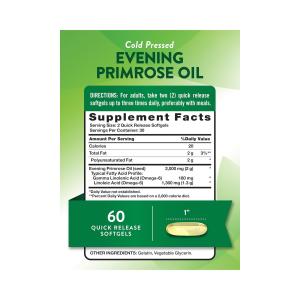 Nature's Truth Evening Primrose Oil 2,000mg Cold Pressed Quick Release Softgels 60ct