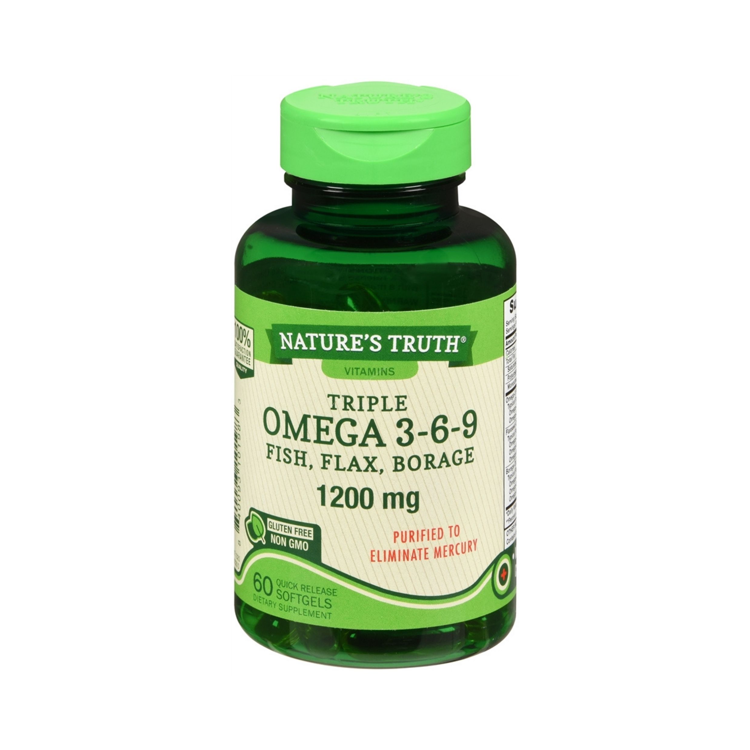 Nature's Truth Triple Omega 3-6-9 Fish, Flax, Borage 3,600 Mg
