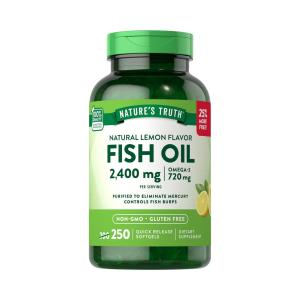 Nature's Truth Natural Lemon Flavor Fish Oil 2,400 Mg