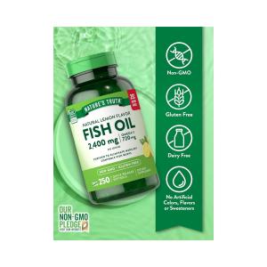 Nature's Truth Natural Lemon Flavor Fish Oil 2,400 Mg