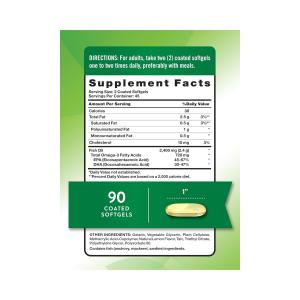 Nature's Truth Fish Oil, Odorless, 2,400 Mg, Softgels, Natural Lemon Flavor