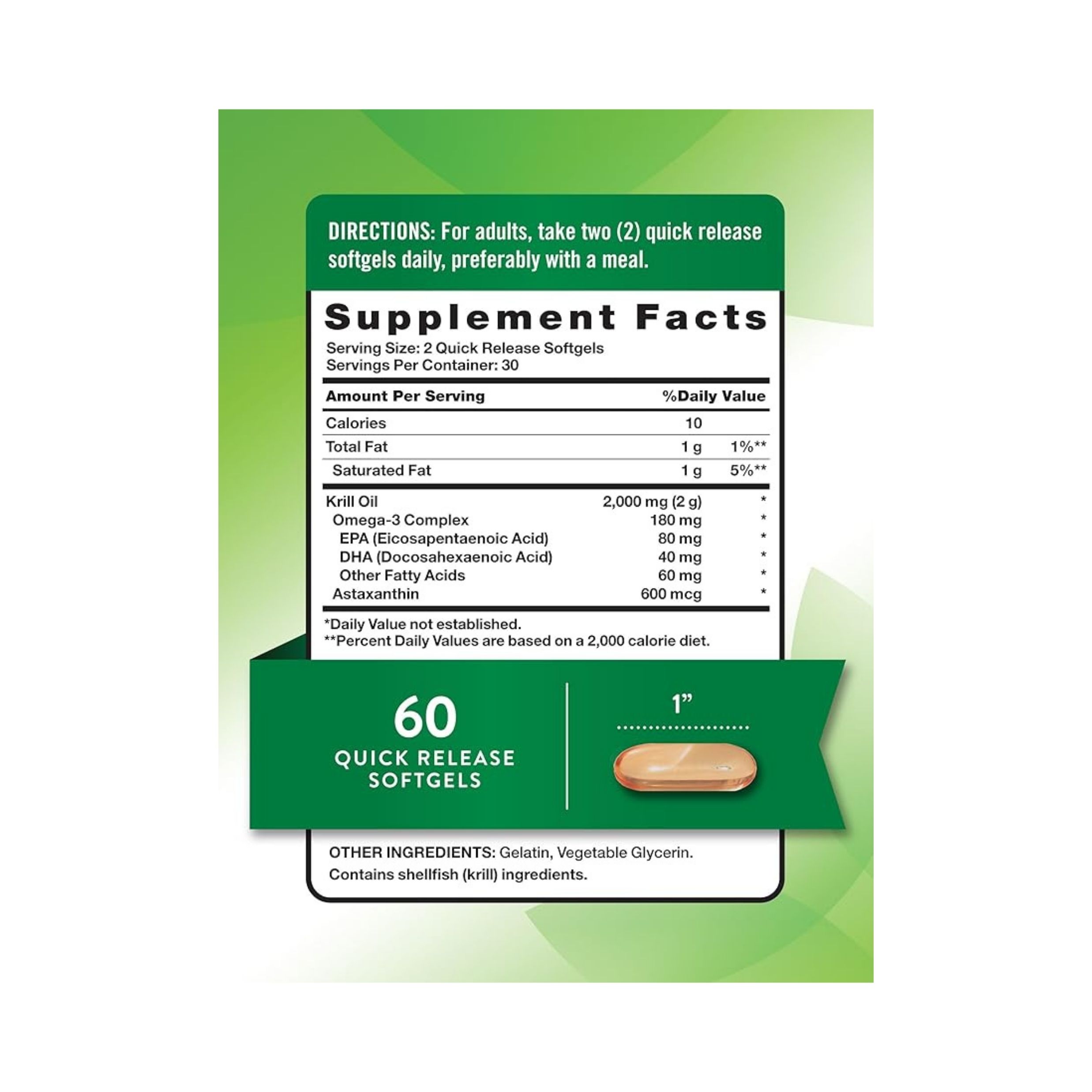 Nature's Truth Krill Oil, 100% Pure Red, 1000 Mg, Softgels