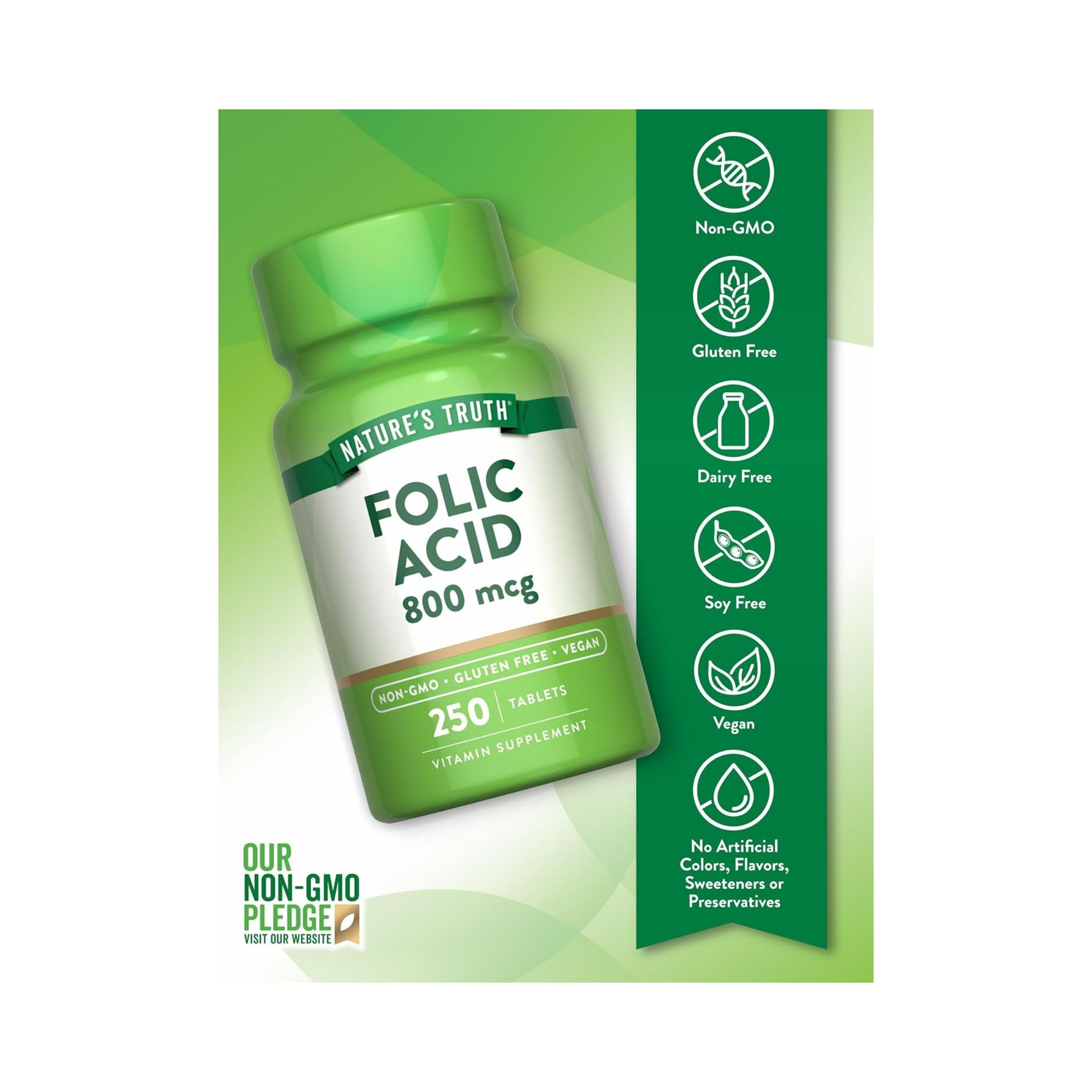 Nature's Truth Tablets 800 Mcg Folic Acid