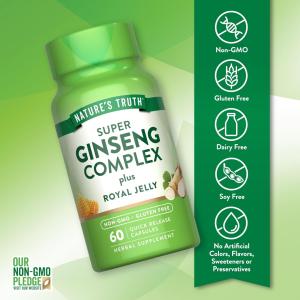 Nature's Truth Super Ginseng Complex Plus Royal Jelly 800 Mg Quick Release Capsules
