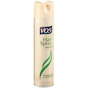 Alberto VO5 V05 Hair Spray Unscented Crystal Clear 14 Hour Hold