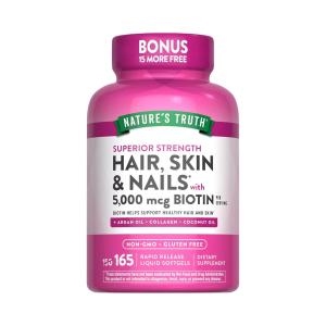 Nature's Truth Superior Strength Hair, Skin & Nails With 5000 Mcg Biotin Liquid Softgels