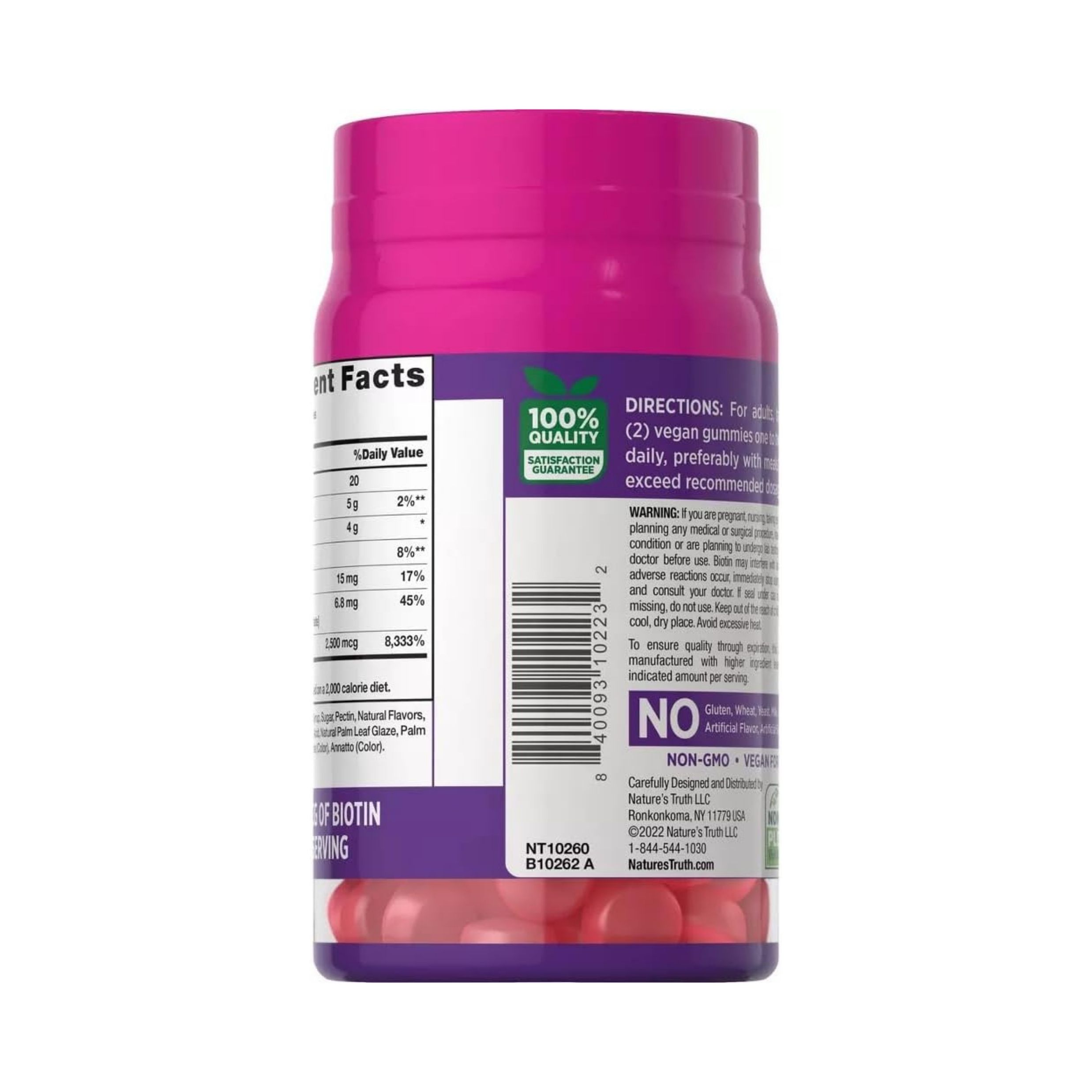 Nature's Truth Goregous Hair Skin & Nail Botin Gummies 2500mcg