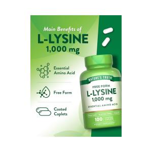 Case Of 24-L-Lysine 1000 Mg Cpl Nat Tru Caplet 1000 Mg 100 By Rudolph Investment Group Trust USA