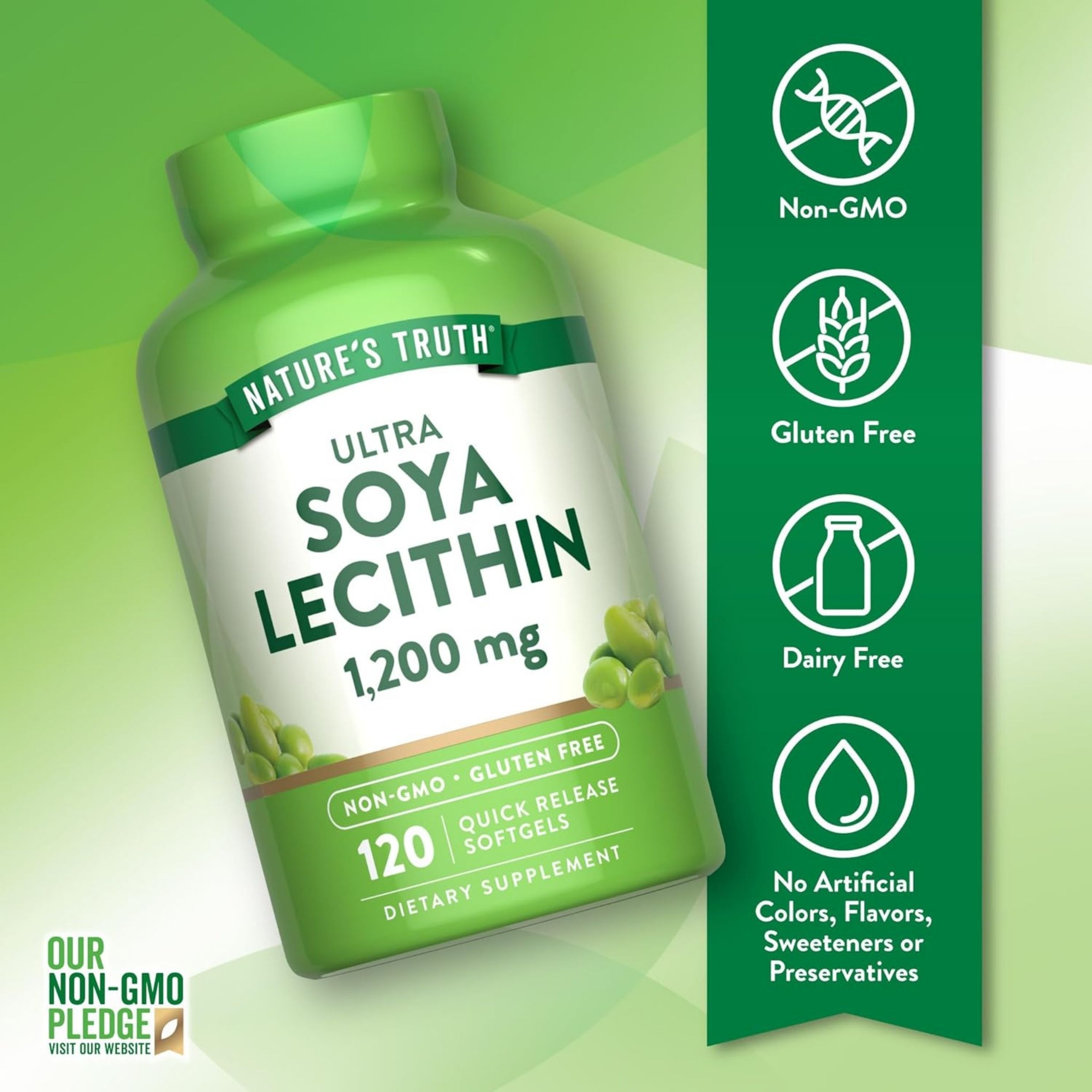 Nature's Truth Ultra Soya Lecithin Softgels 1200 Mg