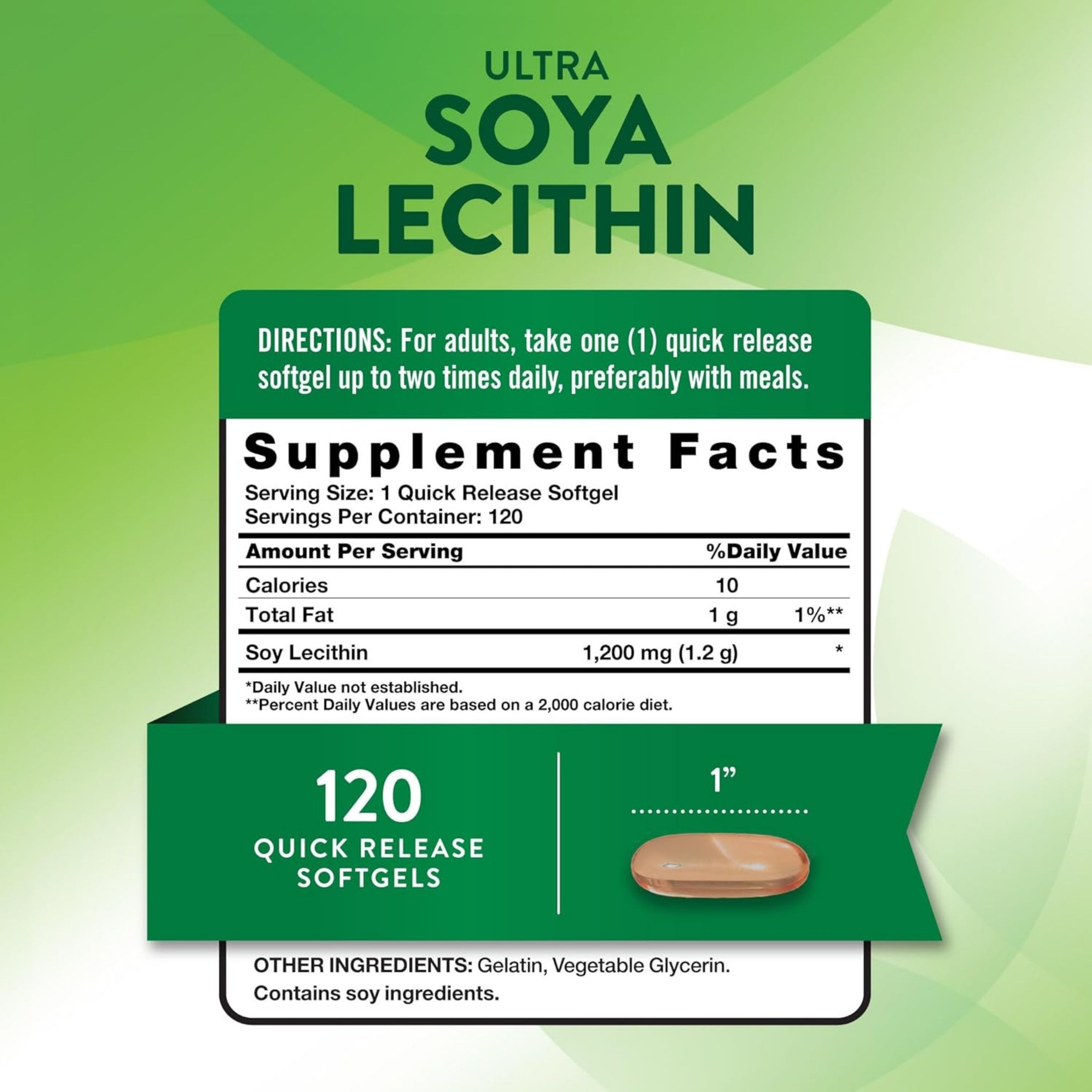 Nature's Truth Ultra Soya Lecithin Softgels 1200 Mg