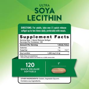 Nature's Truth Ultra Soya Lecithin Softgels 1200 Mg