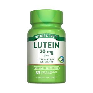 Nature's Truth Lutein Plus Zeaxanthin & Bilberry, 20 Mg, 39 Quick Release Softgels